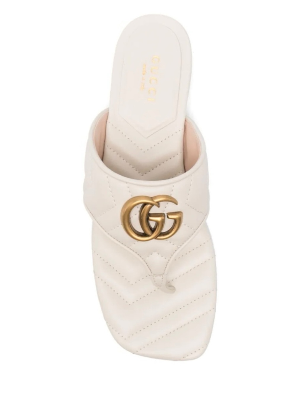 Gucci GG Marmont, quilted leather flat sandals size 41/10.5 US